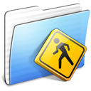 Aqua Stripped Folder Public icon